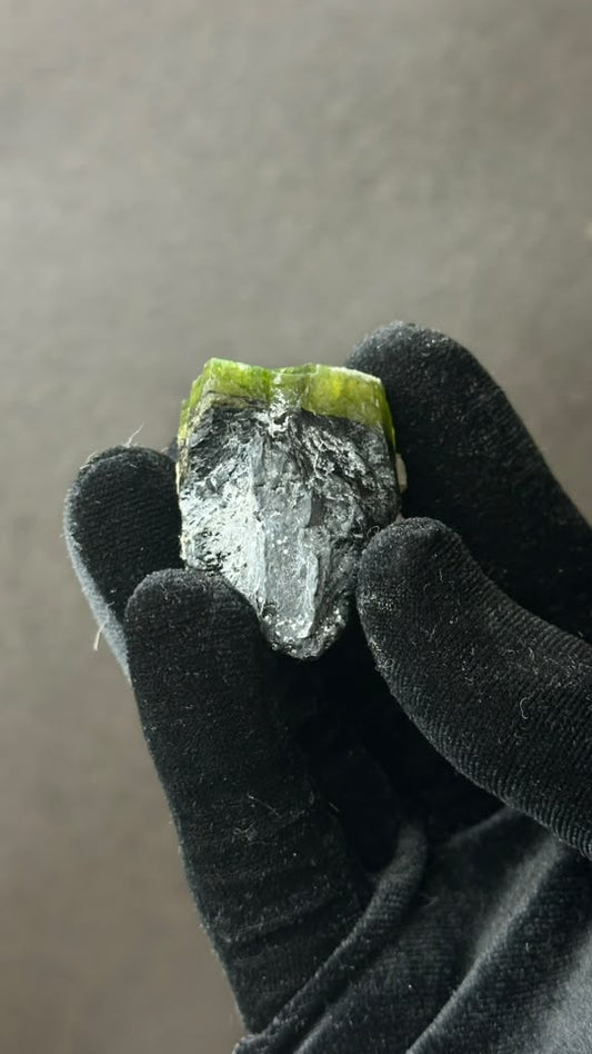 Green Tourmaline with Quartz, Heat Treated - photo 2