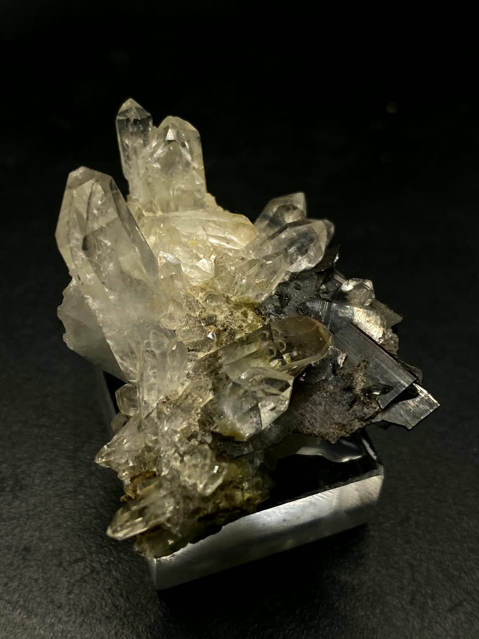 Quartz with Brookite, Natural Clear Crystal Cluster Specimen