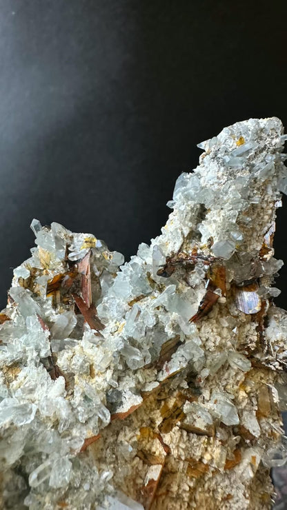 Brookite on Forest Quartz, Kharan, Balochistan, Pakistan - photo 8
