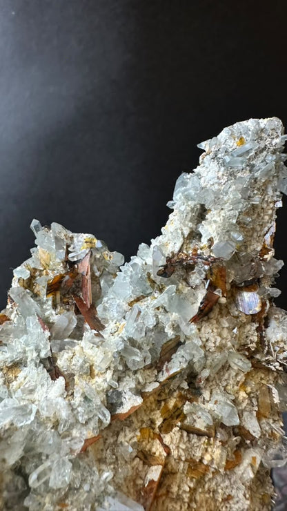 Brookite on Forest Quartz, Kharan, Balochistan, Pakistan - photo 12