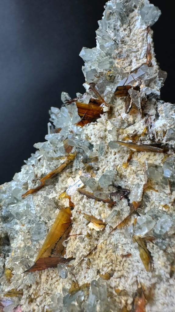 Brookite on Forest Quartz, Kharan, Balochistan, Pakistan - photo 17