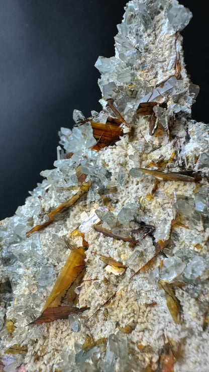 Brookite on Forest Quartz, Kharan, Balochistan, Pakistan - photo 17
