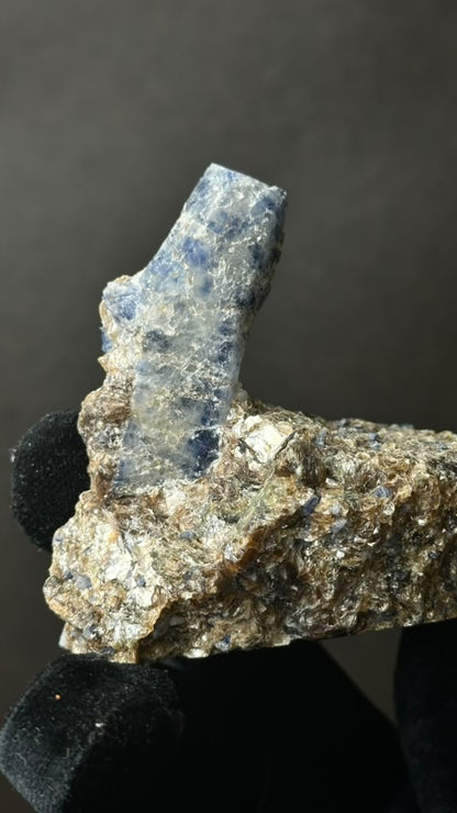 Blue Sapphire Crystal on Mica Matrix - photo 1