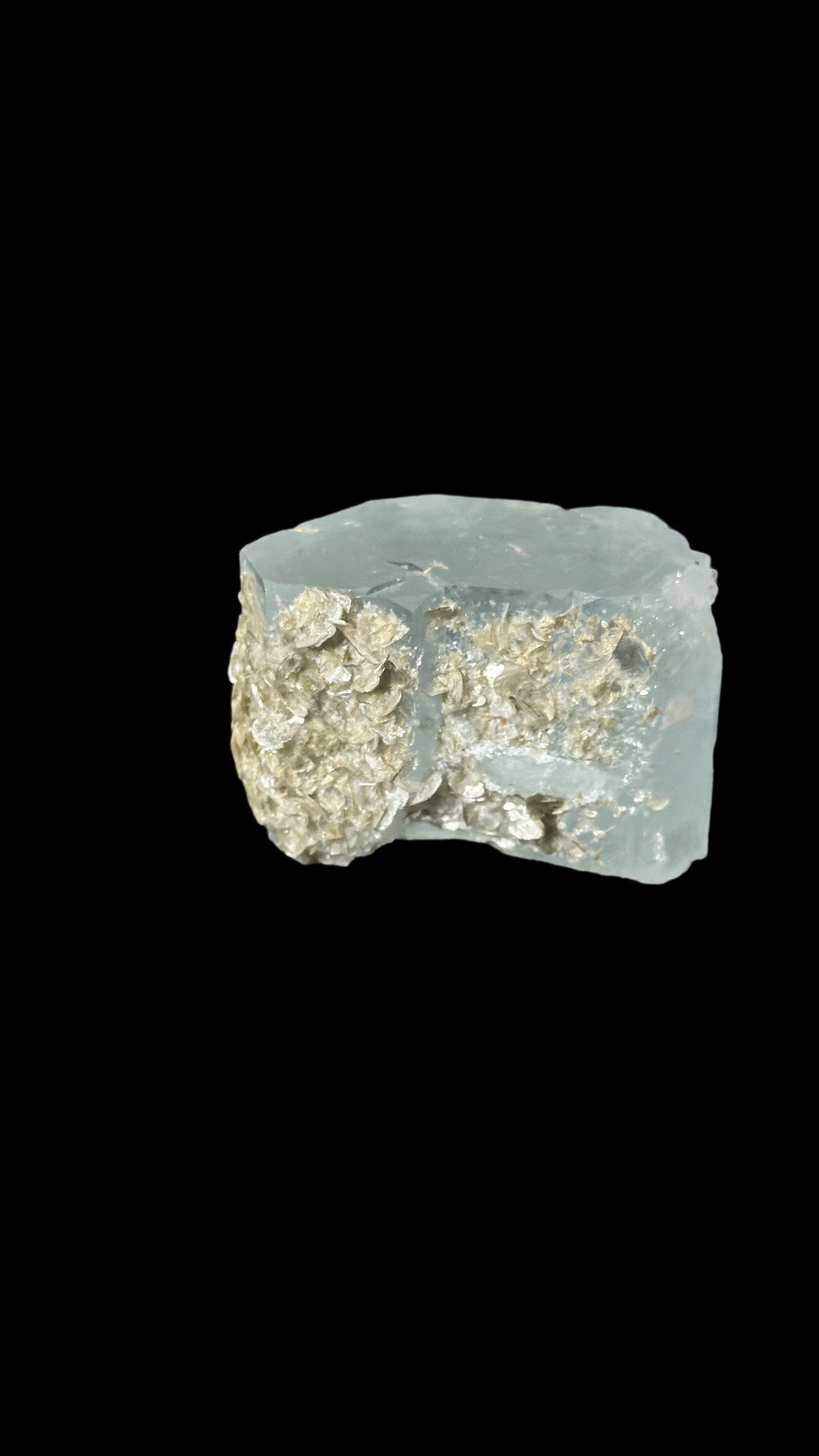 Raw Aquamarine Crystal, Fully Terminated Barrel, Pakistan, view 3