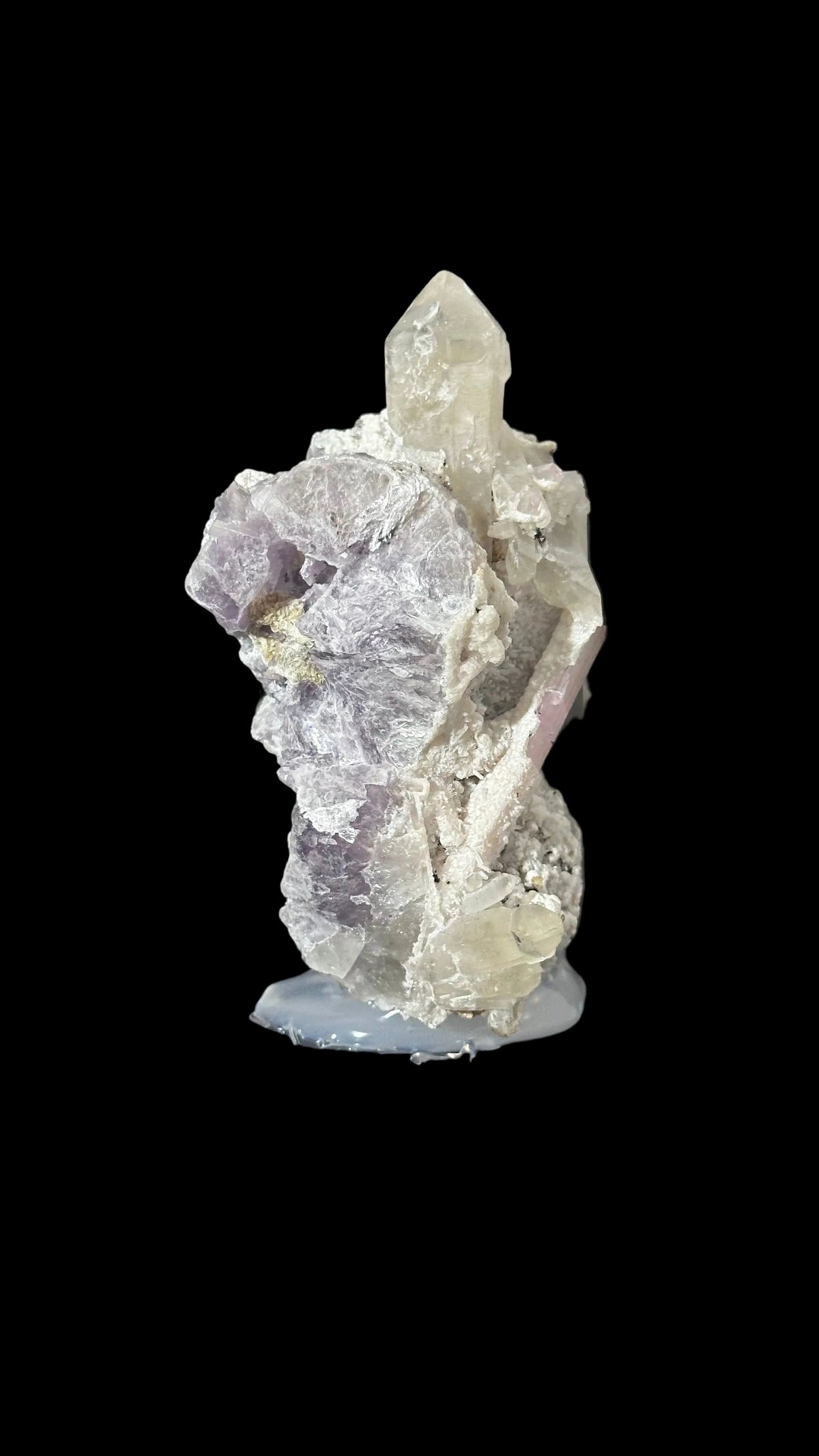 Pink Tourmaline on Lepidolite with Smoky Quartz – Afghanistan, view 5