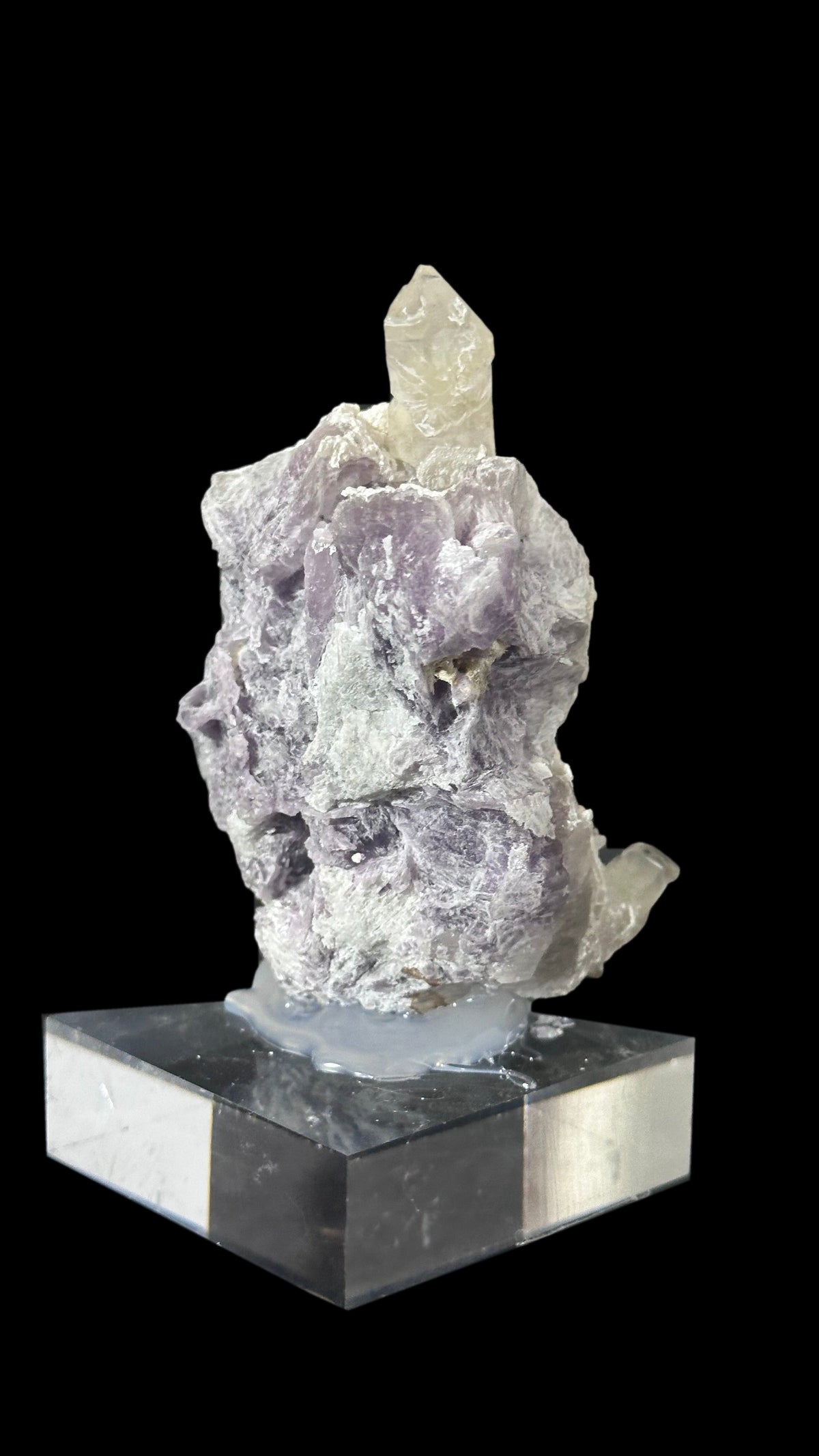 Pink Tourmaline on Lepidolite with Smoky Quartz – Afghanistan, view 6