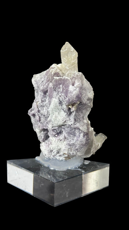 Pink Tourmaline on Lepidolite with Smoky Quartz – Afghanistan