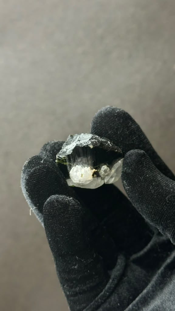 Green Tourmaline with Quartz, Heat Treated - photo 6