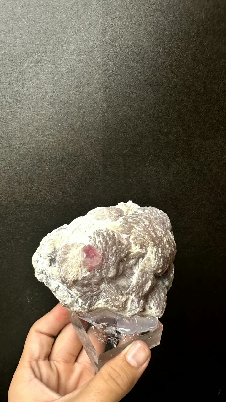 Pink Tourmaline on Lepidolite Matrix - photo 6