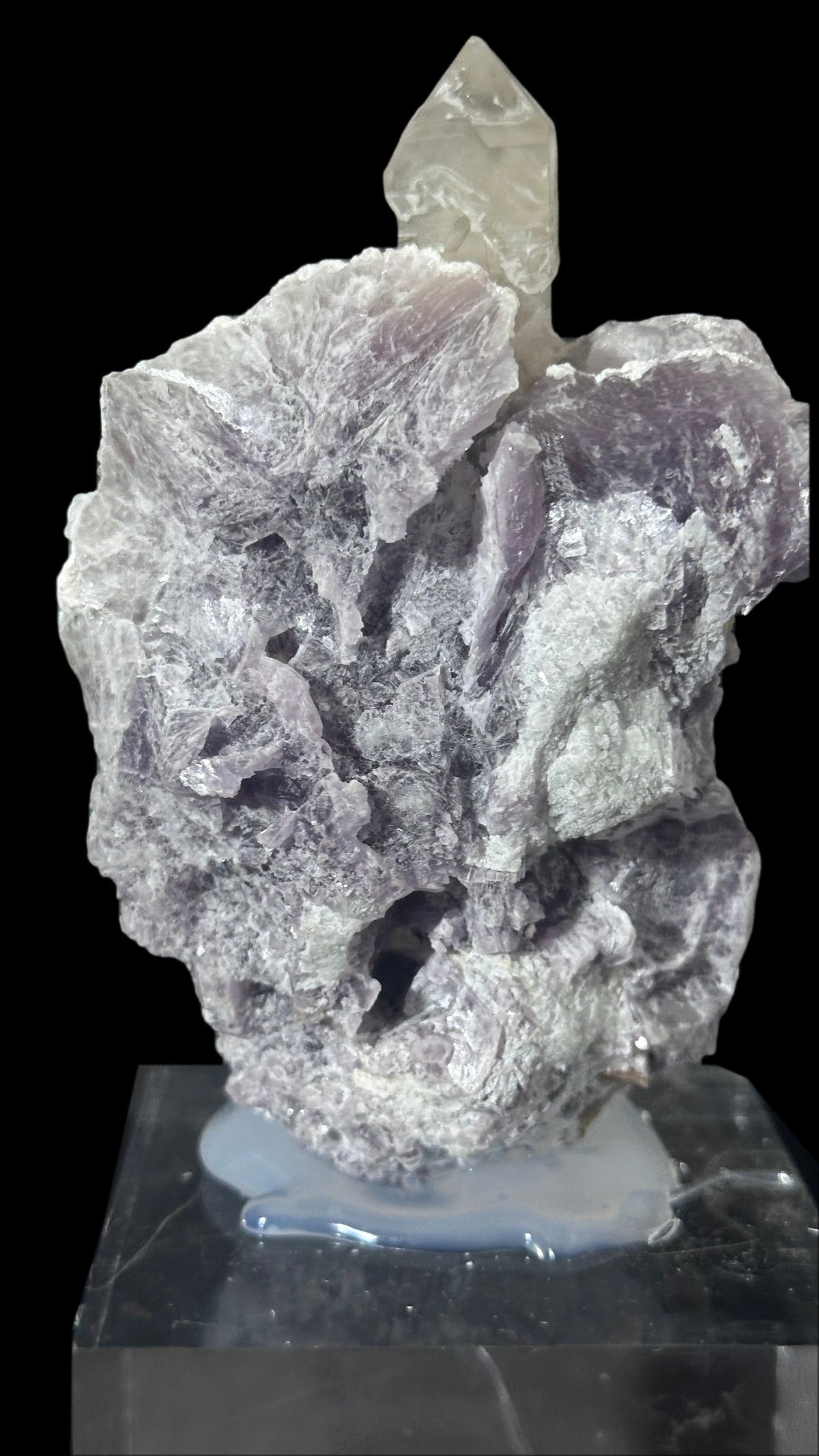 Pink Tourmaline on Lepidolite with Smoky Quartz – Afghanistan, view 7