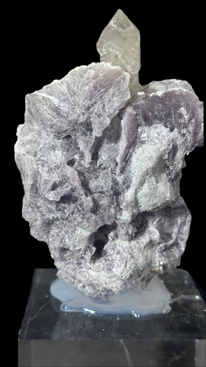 Pink Tourmaline on Lepidolite with Smoky Quartz – Afghanistan