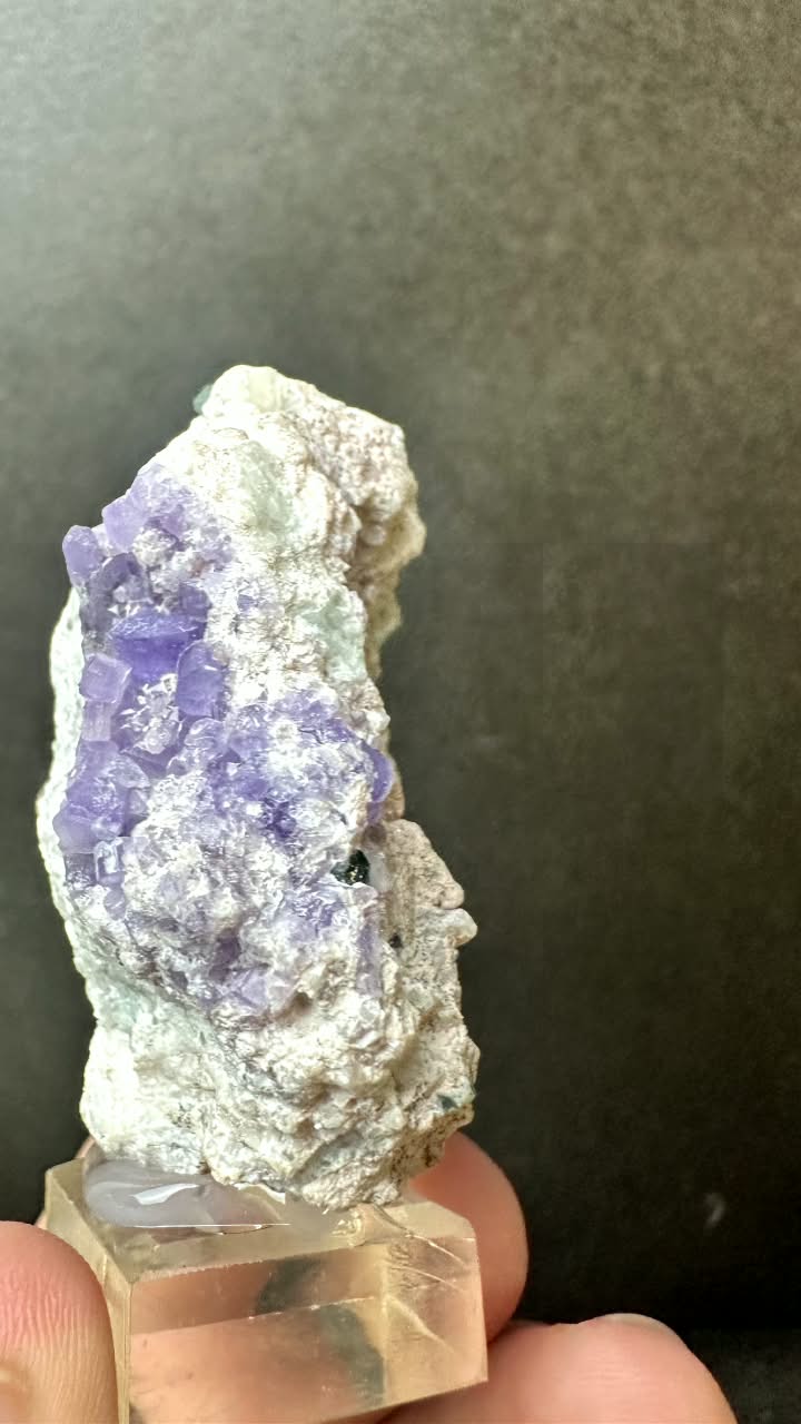 Purple Apatite with Blue Tourmaline - photo 7
