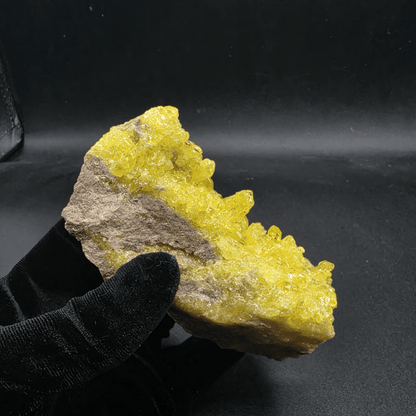Native Sulfur Crystal Cluster — Peru