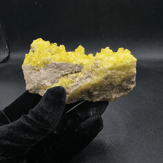Native Sulfur Crystal Cluster — Peru