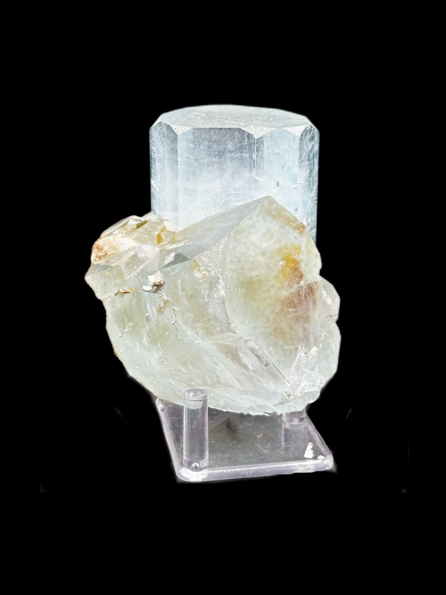 Majestic 786g Double-Terminated Raw Aquamarine Crystal Cluster — Natural Healing Stone