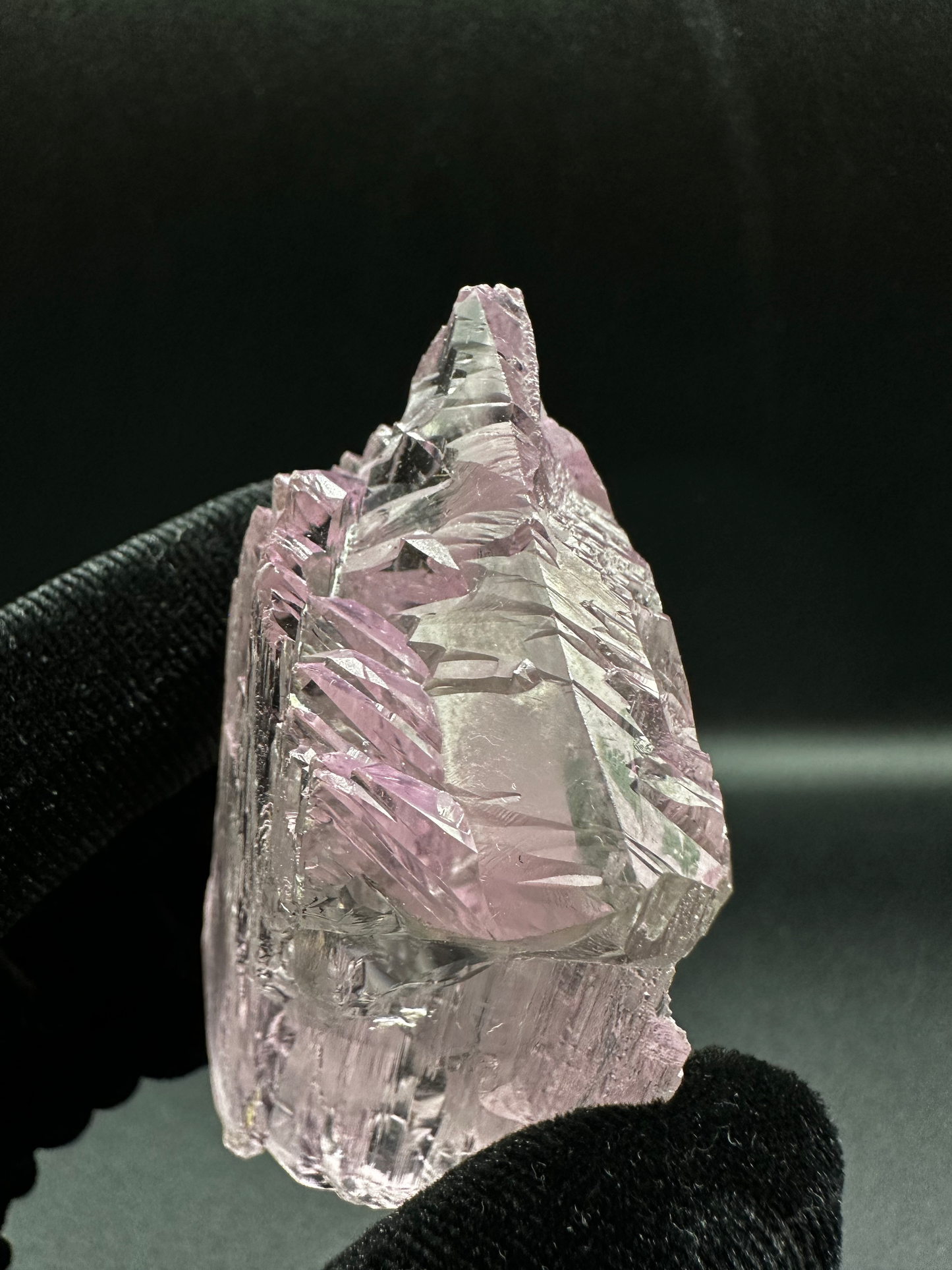 AAA+ Double-Terminated Gemmy Pink Kunzite Crystal — Edgy Multi-Point Raw Collector Specimen