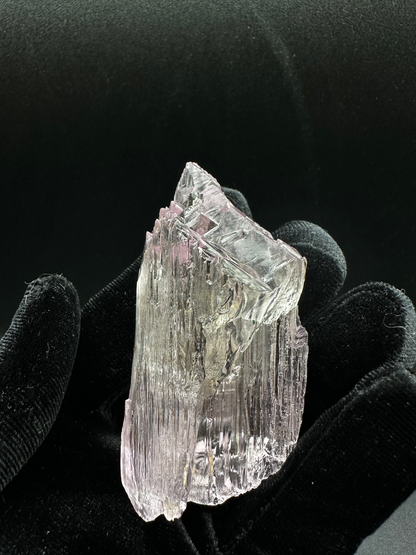 AAA+ Double-Terminated Gemmy Pink Kunzite Crystal — Edgy Multi-Point Raw Collector Specimen