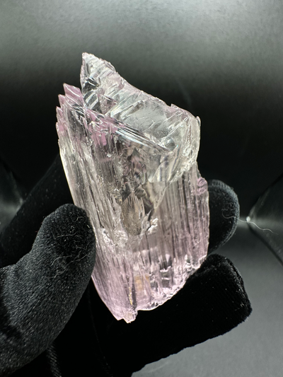 AAA+ Double-Terminated Gemmy Pink Kunzite Crystal — Edgy Multi-Point Raw Collector Specimen