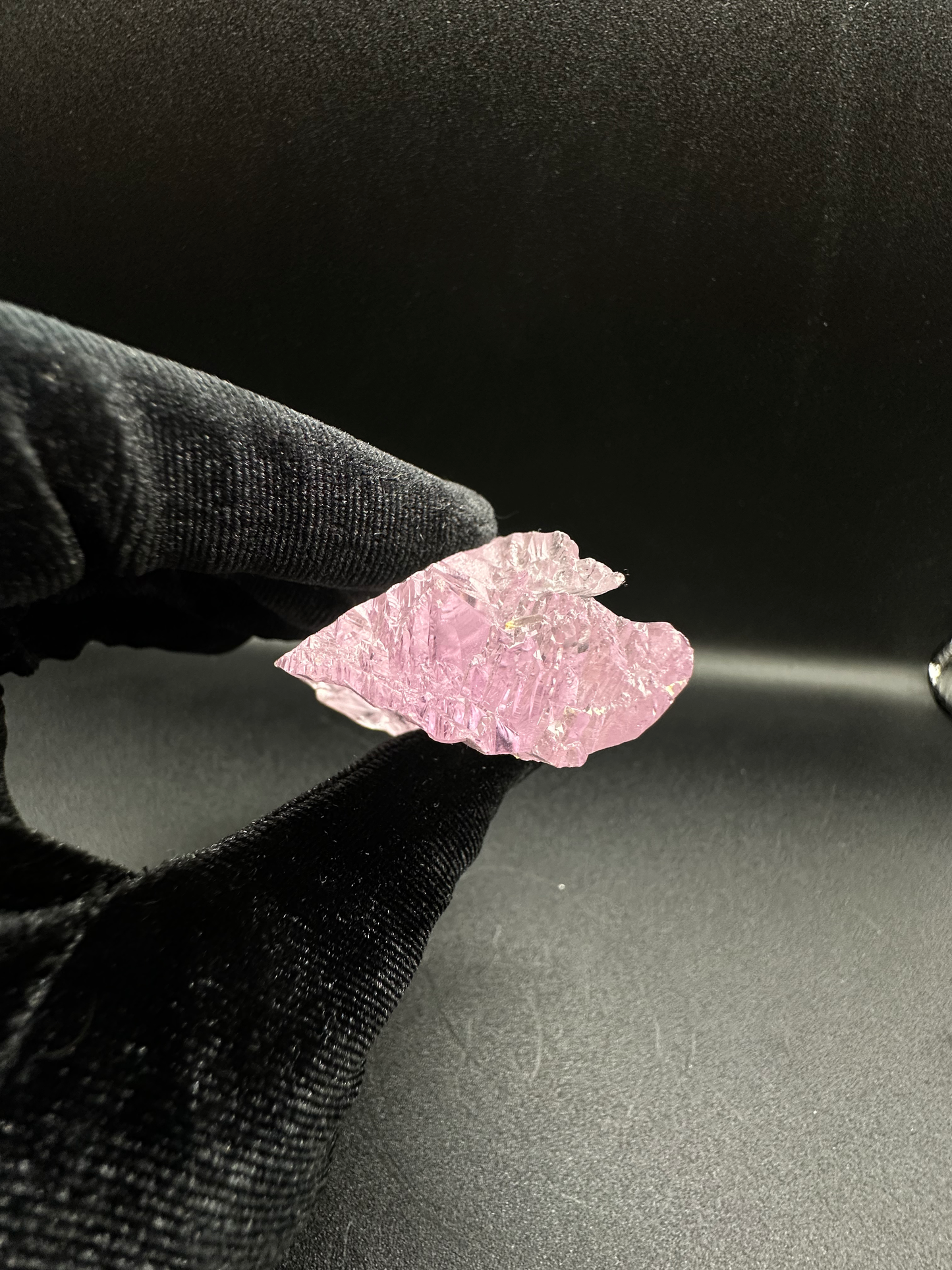 AAA+ Double-Terminated Gemmy Pink Kunzite Crystal — Edgy Multi-Point Raw Collector Specimen