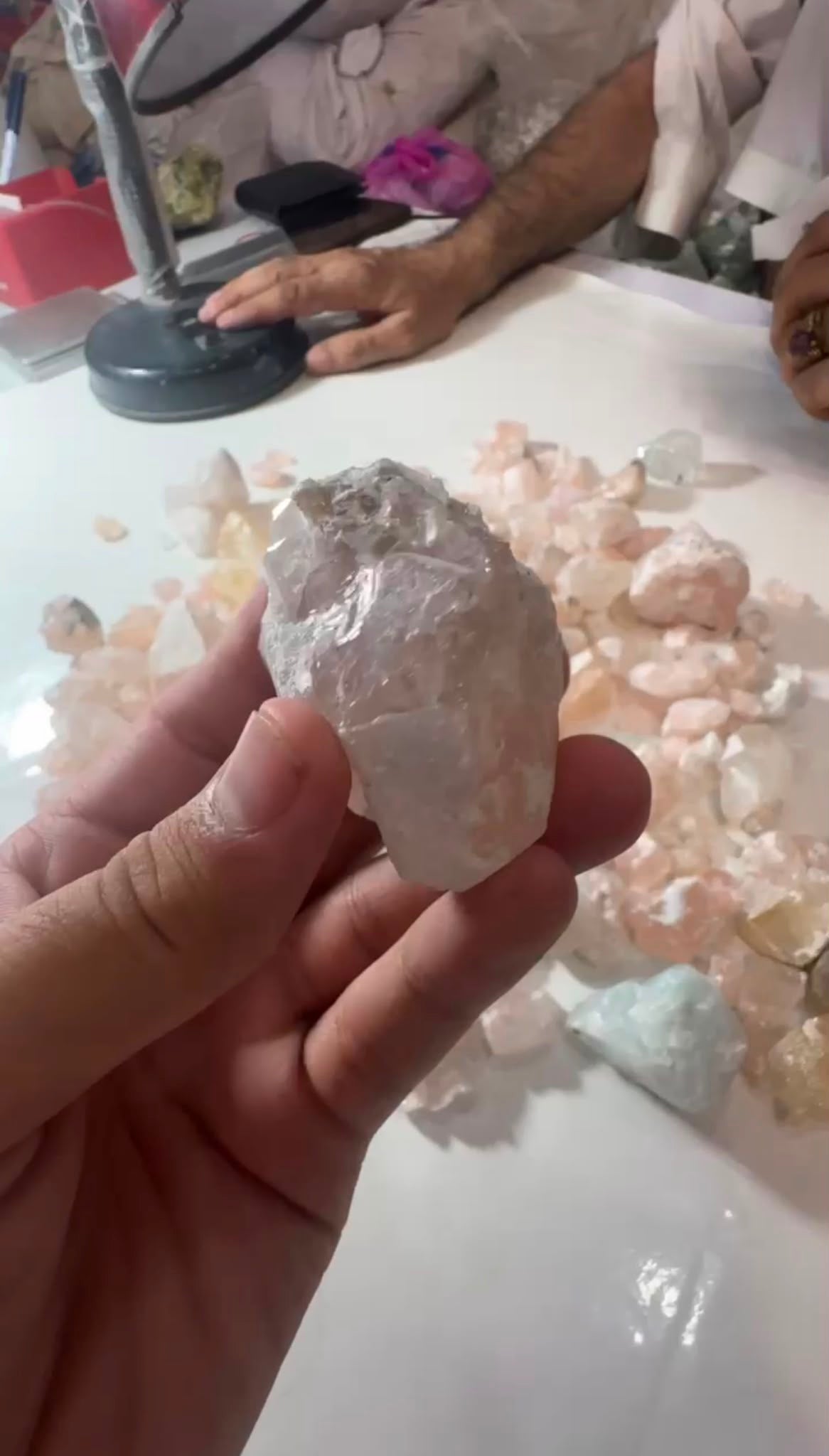 Morganite appatite pyrite bundle