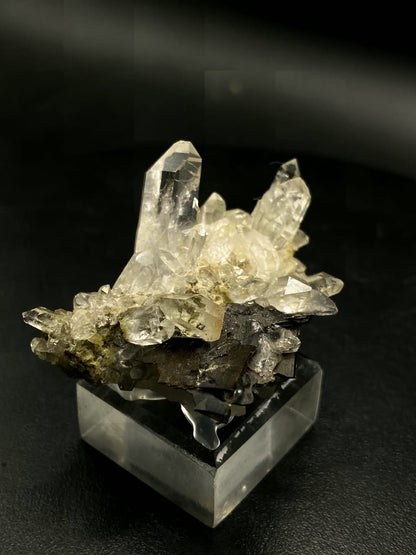 Quartz with Brookite, Natural Clear Crystal Cluster Specimen