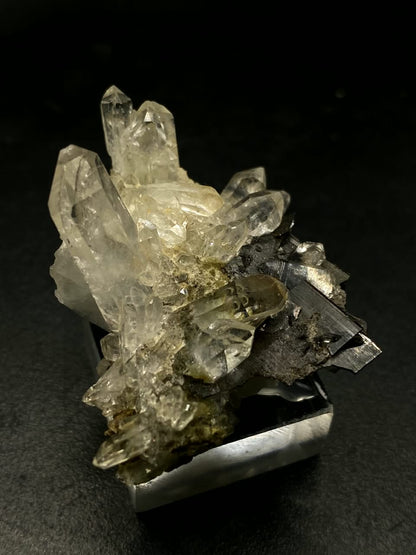Quartz with Brookite, Natural Clear Crystal Cluster Specimen