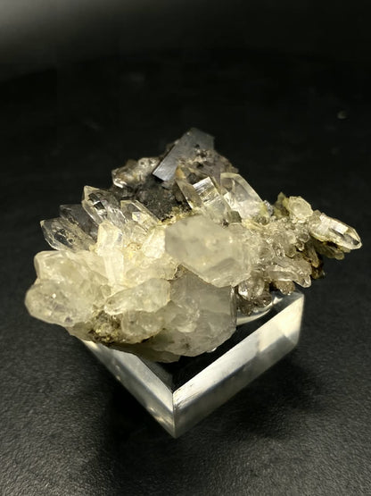 Quartz with Brookite, Natural Clear Crystal Cluster Specimen