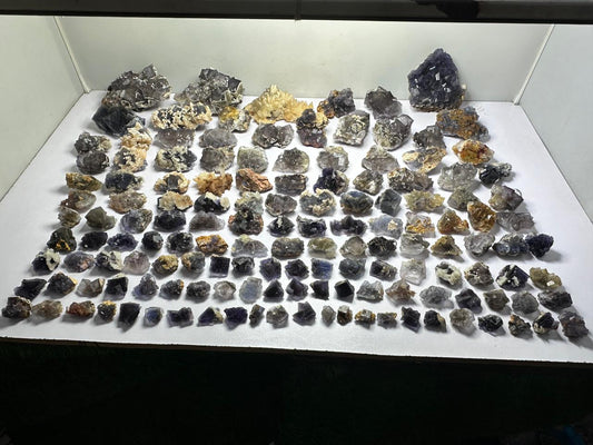Flourite specimens 140 pieces