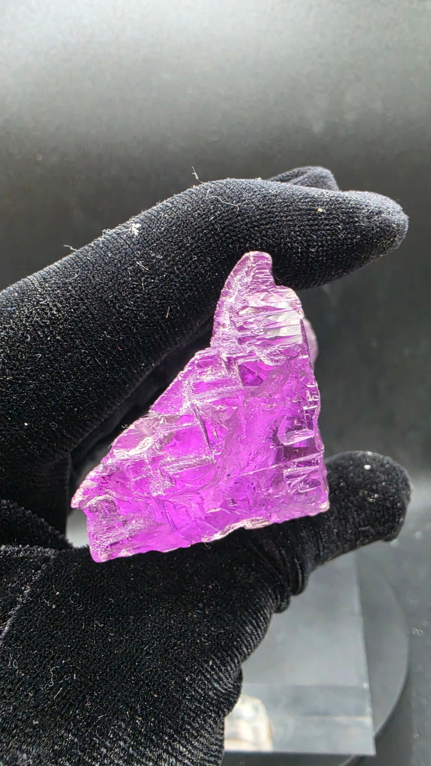 Large Loop-Clean Gemmy Kunzite Crystal — Deep Violet Pink Magenta AAA Collector Gem Specimen