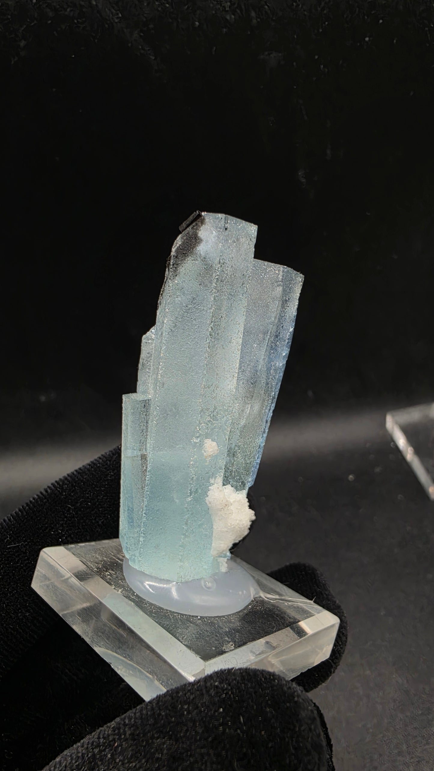 Two-Tone Aquamarine and black tourmaline
