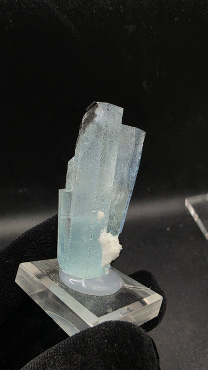 Two-Tone Aquamarine and black tourmaline