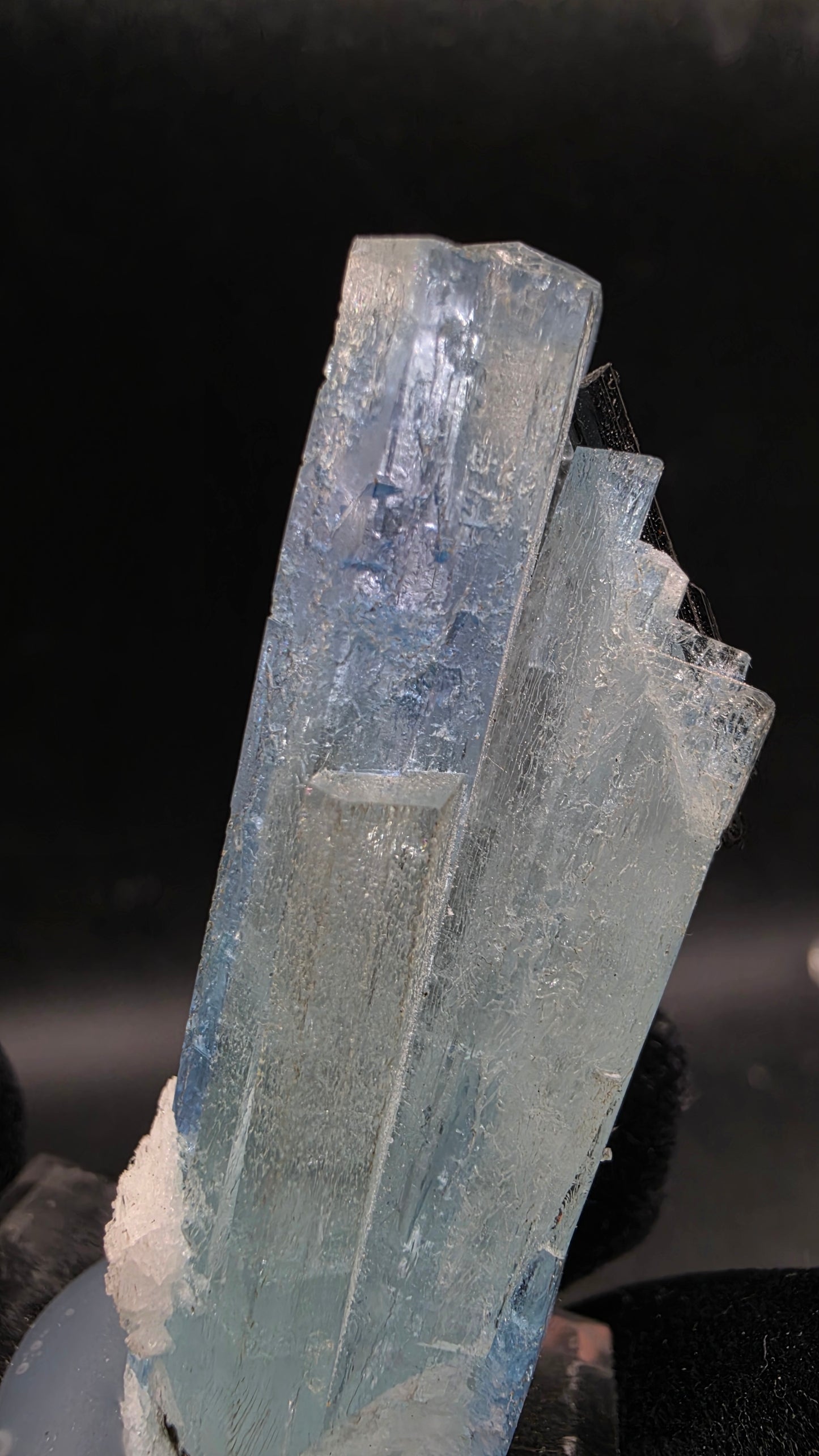 Two-Tone Aquamarine and black tourmaline
