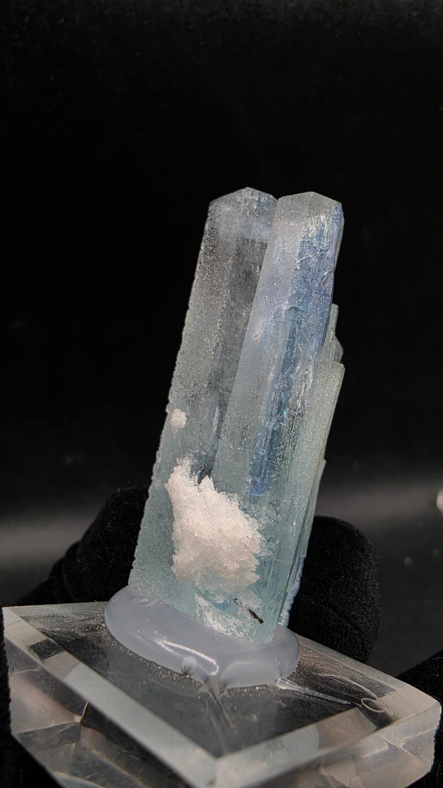 Two-Tone Aquamarine and black tourmaline