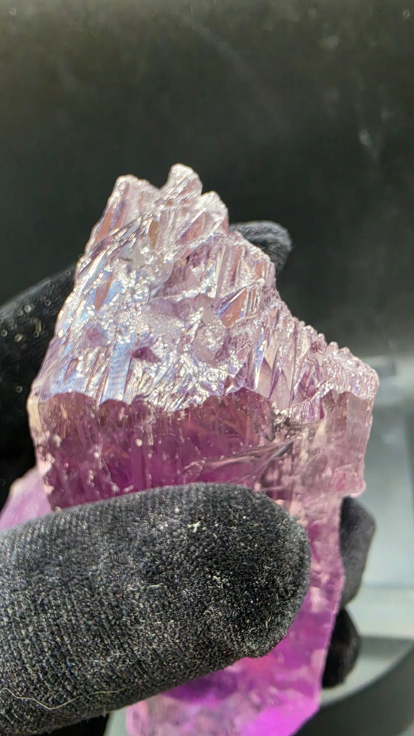 Large Loop-Clean Gemmy Kunzite Crystal — Deep Violet Pink Magenta AAA Collector Gem Specimen
