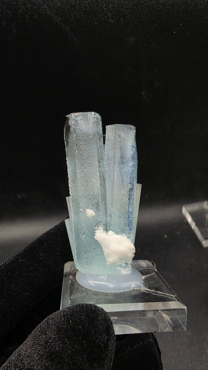 Two-Tone Aquamarine and black tourmaline