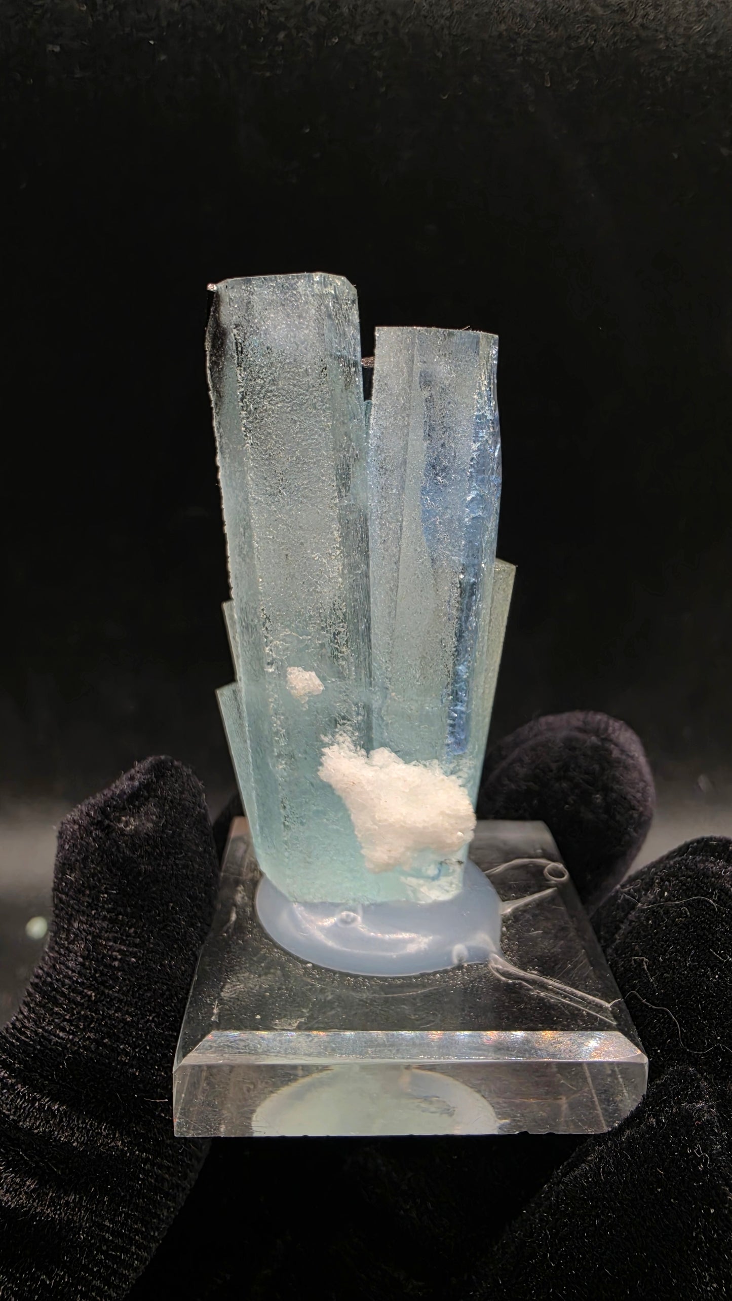 Two-Tone Aquamarine and black tourmaline
