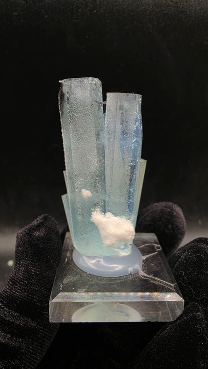 Two-Tone Aquamarine and black tourmaline