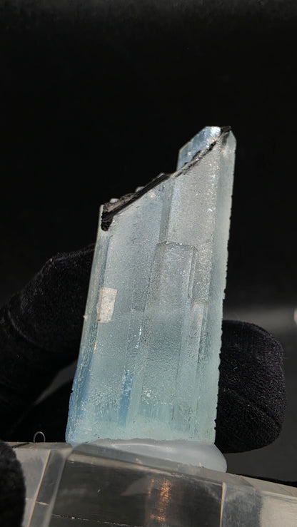 Two-Tone Aquamarine and black tourmaline