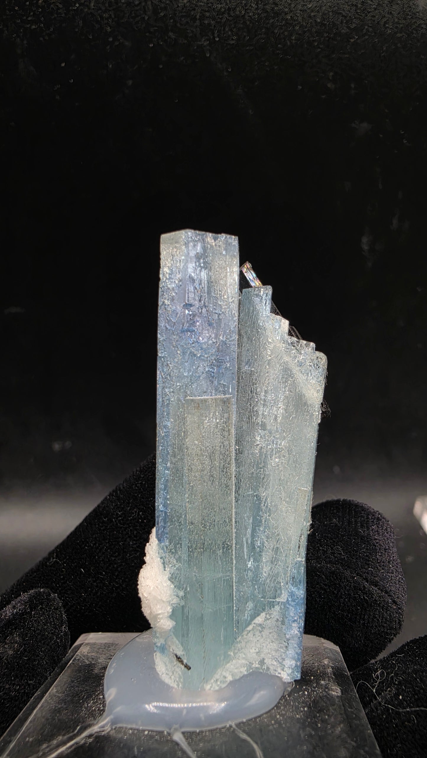 Two-Tone Aquamarine and black tourmaline